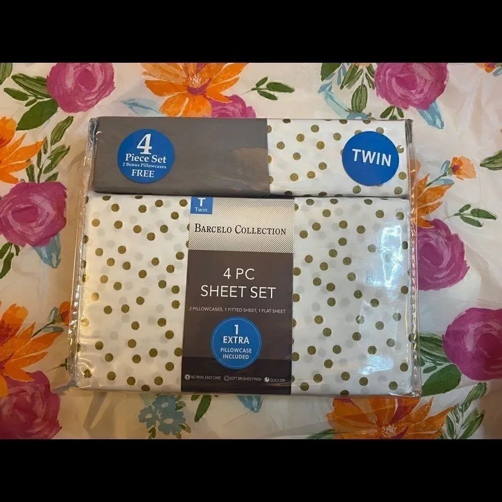 🛍Barcelo Collection 4 PC Sheet Set . Size: Twin - Picture 7 of 9